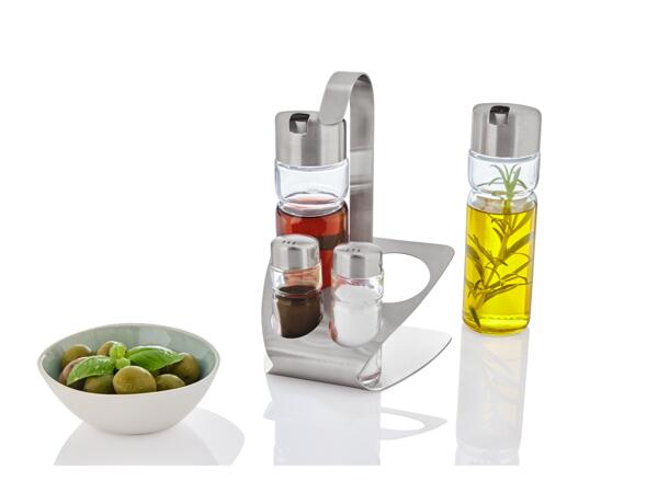 Vinegar & oil sprayer, condiment set or parmesan container