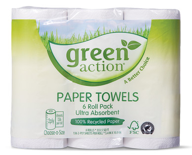 Green Action 100% Recycled Paper Towels