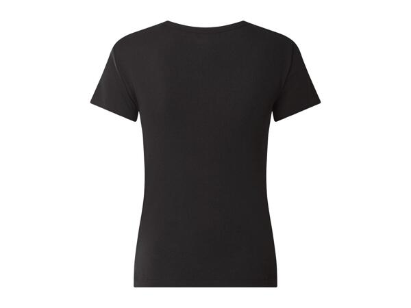 Ladies' Black Ribbed T-Shirt