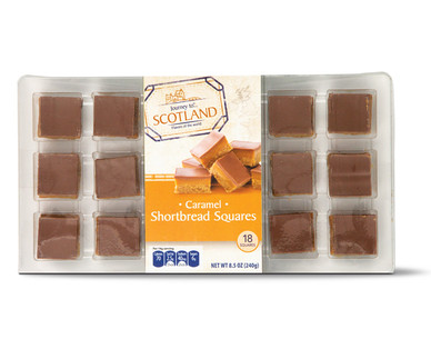 Journey To Scotland Caramel Shortbread Squares