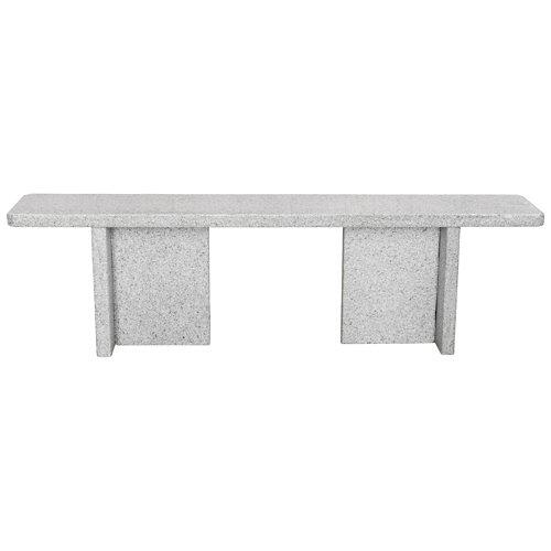 NOUVEL Rechteckiger Granittisch mit Sitzbank "Morcote", 160 x 75 cm