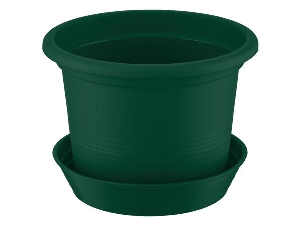 Plant plot with saucer, 15cm