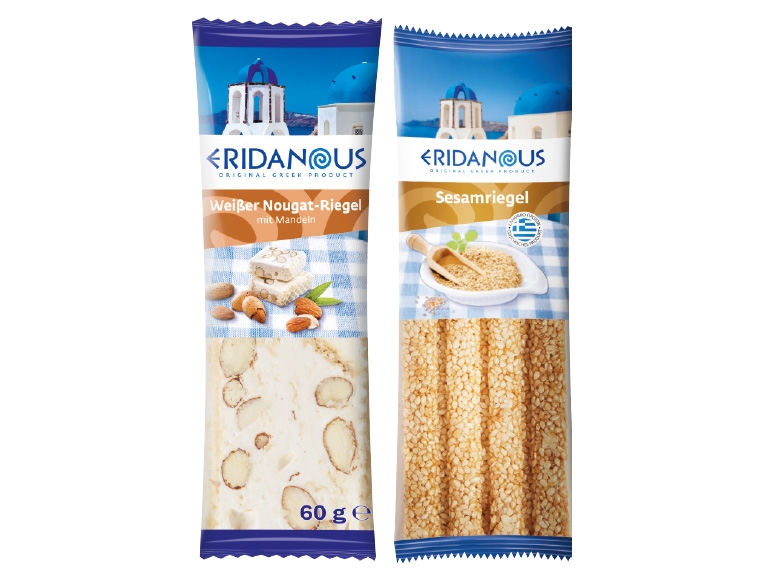 ERIDANOUS Nougat-Riegel mit Mandeln/Sesamriegel