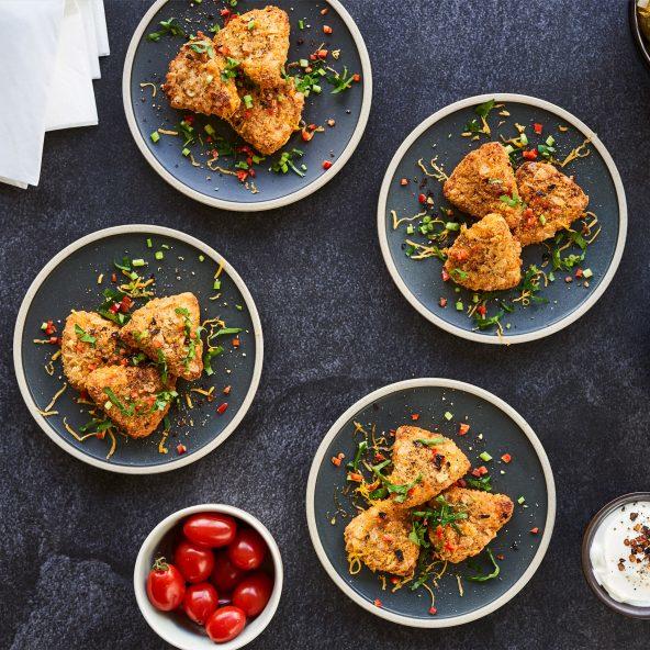 Mexican style spring rolls, snack bites eller nacho veggie burger