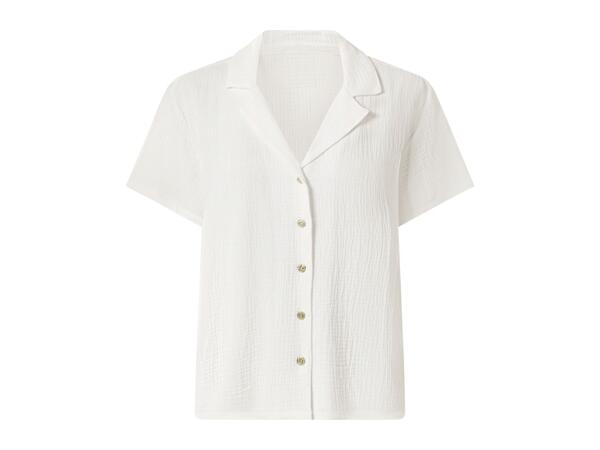 Ladies' White Cotton Muslin Blouse