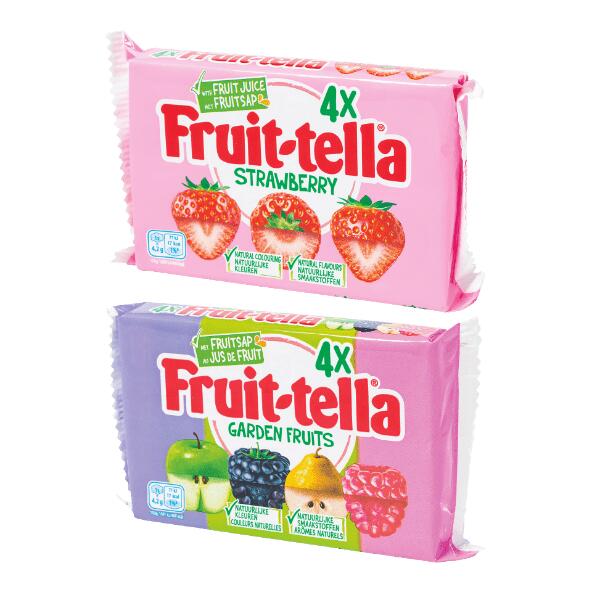 FRUITTELLA(R) 				Fruitsnoepjes, 4-pack