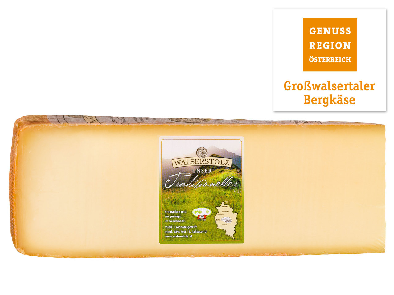GENUSS REGION ÖSTERREICH WALSERSTOLZ Großwalsertaler Bergkäse