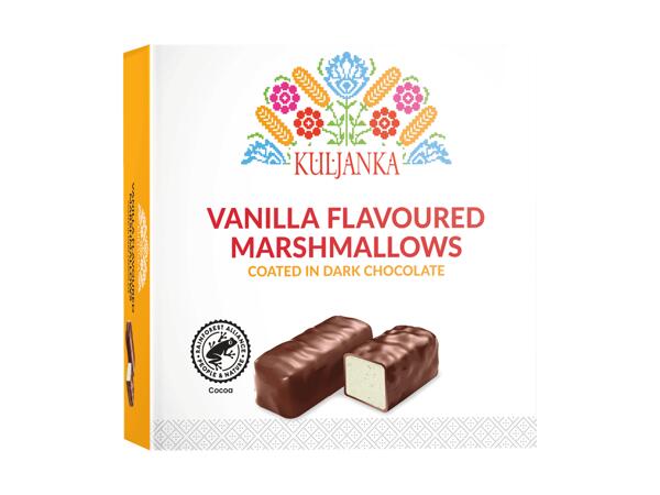 Vanille-Marshmallows in Schokolade