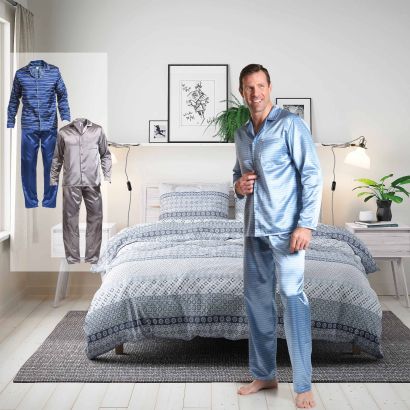 Pyjama en satin pour hommes