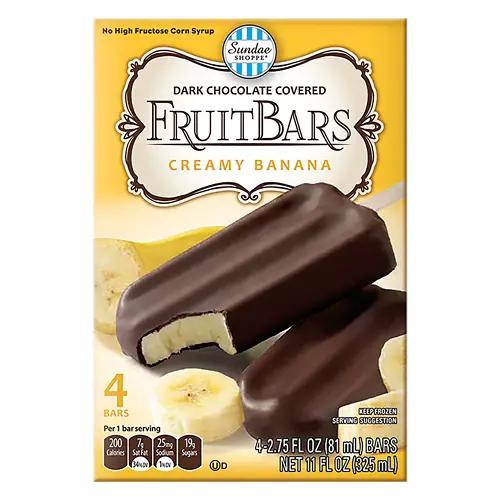 Creamy Banana Dark Chocolate Covered Fruit Bars, 4 count