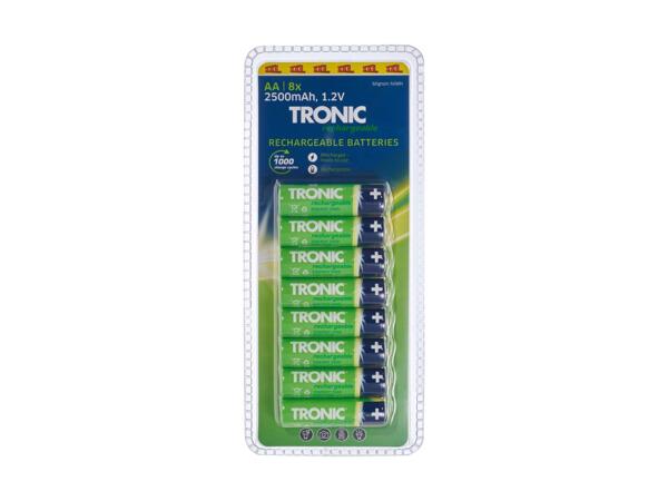 TRONIC(R) XXL genopladelige batterier 8-pak