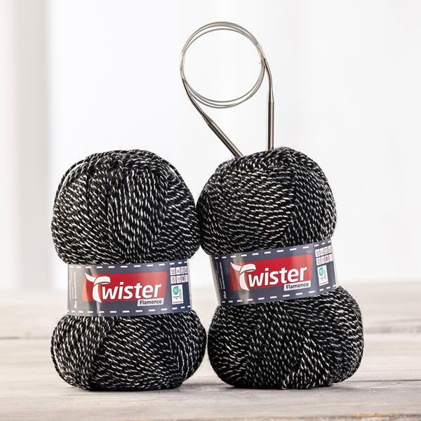 Strick-Set Dreieckstuch "Flamenco"