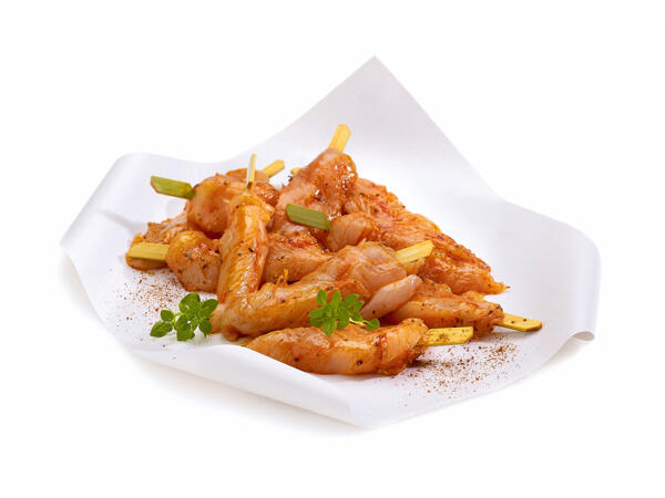 Brochettes d'aiguillettes de poulet