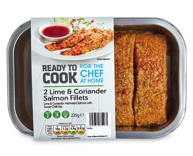 Lime and Coriander Salmon Fillets