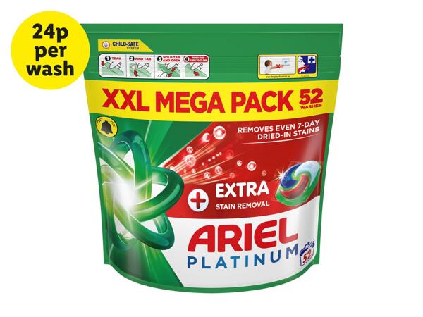 Ariel Platinum Extra Stain Removal Pods - 52 Washes