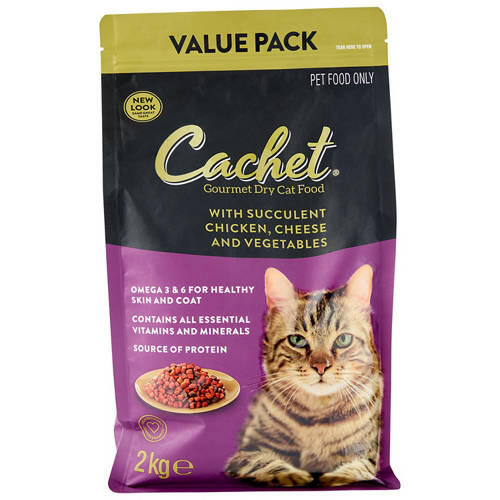 Gourmet Dry Cat Food 2kg - Succulent Chicken and Vegetable flavour