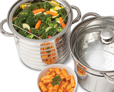 Crofton 4-Piece Stainless Steel 8-Quart Multi Cooker