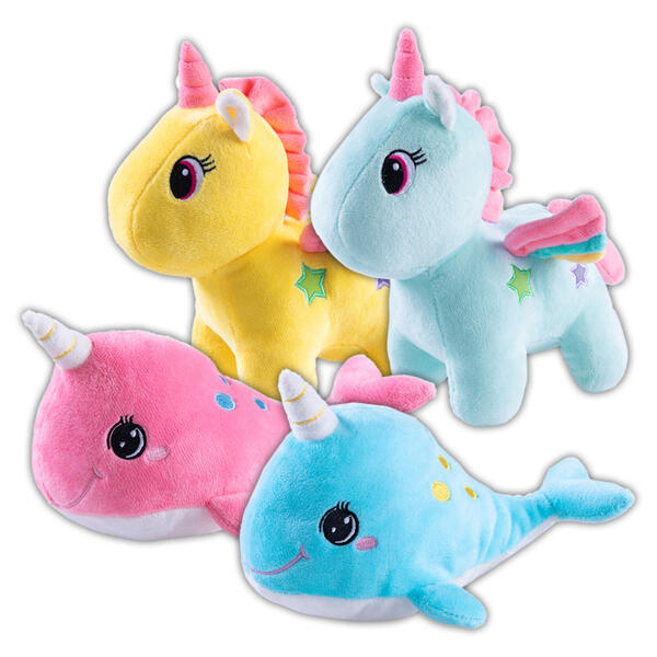 Bestickte Kuscheltiere