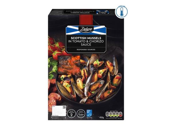 Deluxe Scottish Mussels in a Tomato and Chorizo Sauce