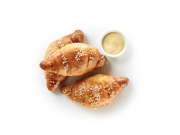 Croissant with two Flavours Cream and Amarena Cherry