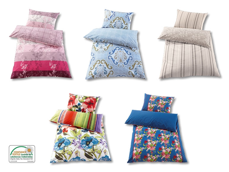 Parure de lit double face en coton renforcé