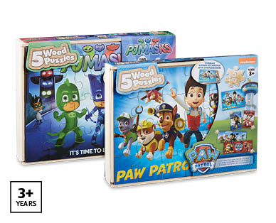 5-in-1 Licensed Wood Puzzles