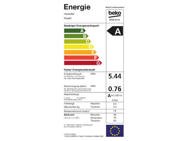BEKO(R) Waschtrockner "WDW 85140"