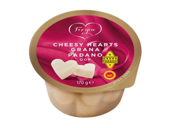 Hjärtformad Grana Padano-ost