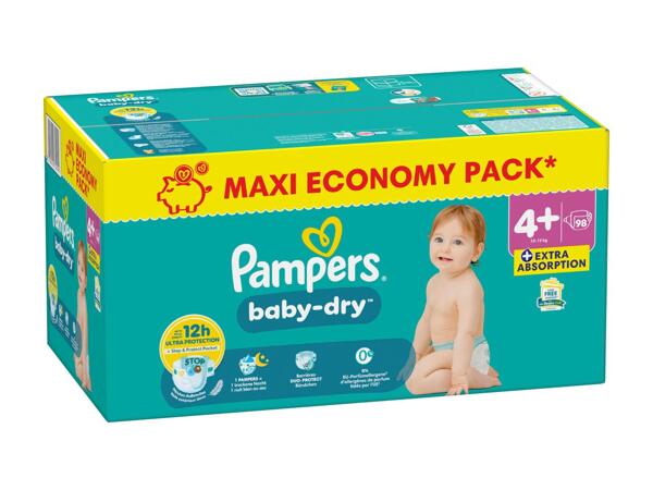 Couches Pampers baby-dry pack maxi taille 4+