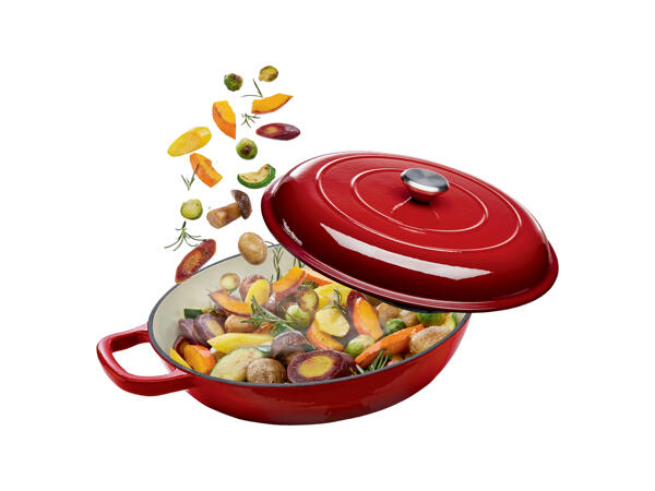 Cast Iron Shallow Casserole Dish