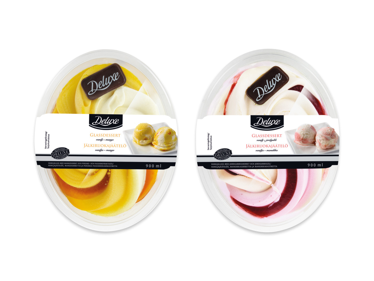 GLASSDESSERT MED FRUKTSÅS