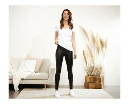 Serra 
 Ladies' Faux Leather or Seamless Leggings