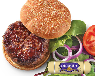 Fresh 73% Lean Ground Beef Chub