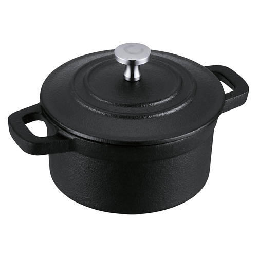 Mini Cast Iron Casserole, Black