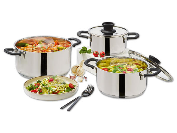 Edelstahl-Topf-Set, 3-teilig