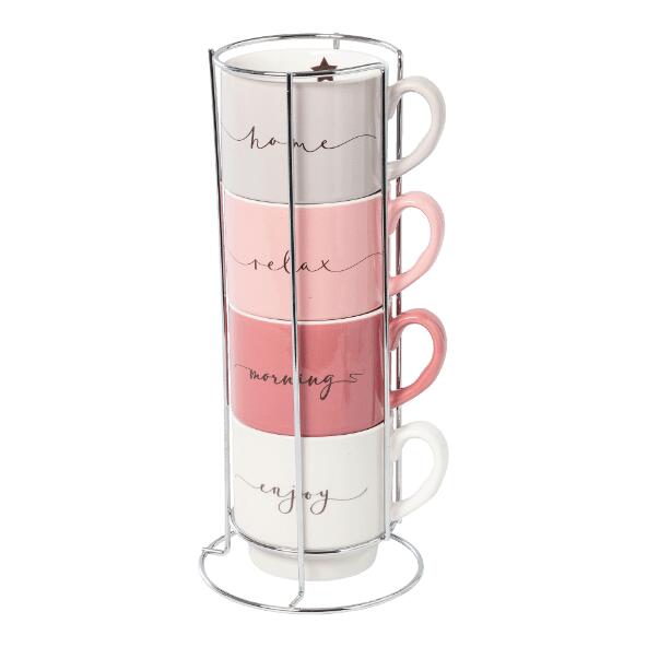 CROFTON(R) 				Mugs ou bol avec support, 4 pcs