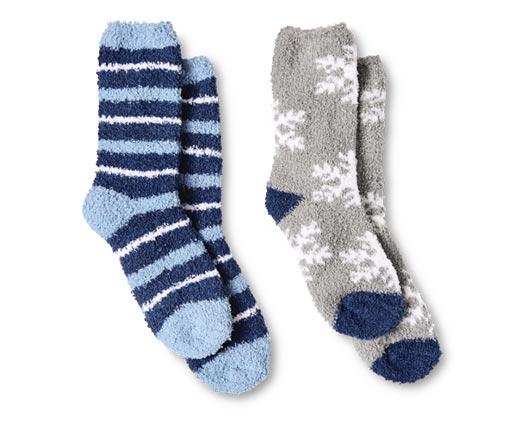 Serra 
 Ladies' 2-Pair Fuzzy Slipper Socks