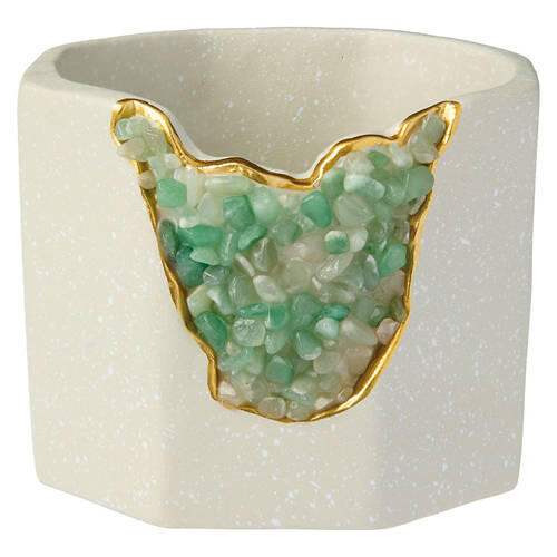 Geode Planter, Green