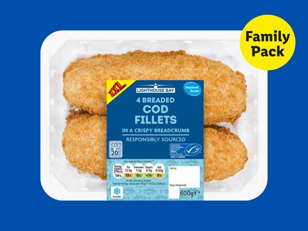 Lighthouse Bay 4 Breaded Cod Fillets