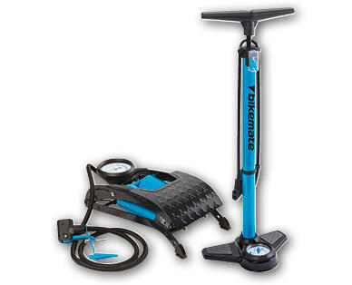 BIKEMATE(R) Pompe à pied horizontale/ verticale pour vélo