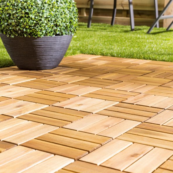 Houten terrastegels, 10 st.