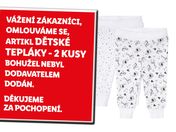 DĚTSKÉ TEPLÁKY – 2 KUSY