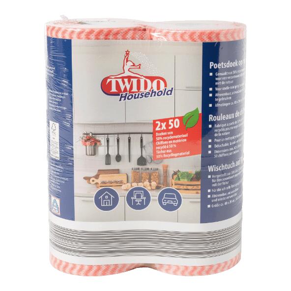 TWIDO HOUSEHOLD(R) 				Lingettes de nettoyage, pack de 2