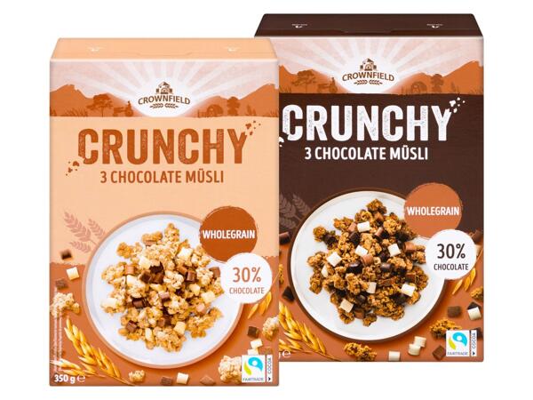 KŘUPAVÉ MÜSLI 3 DRUHY ČOKOLÁDY