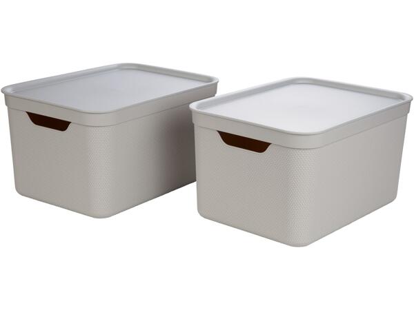 Storage box set, 2 or 4 pieces