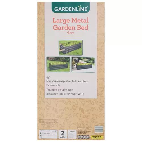 Large Metal Grey Garden Bed