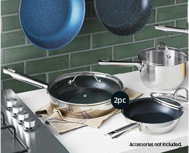 Stainless Steel Frypan Set 2pc