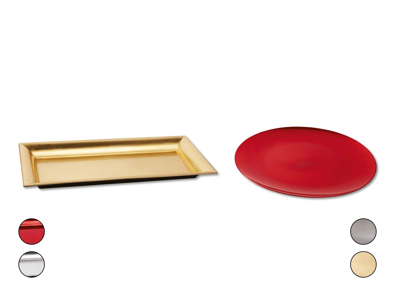 Plateau décoratif rond ou rectangulaire