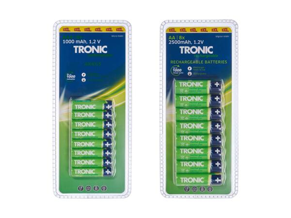 TRONIC(R) XXL genopladelige batterier 8-pak