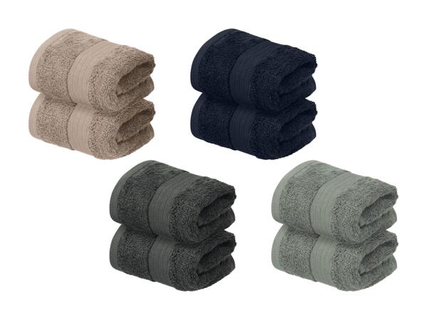 Serviettes d'invités en tissu éponge, set de 2 pièces